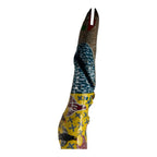Vintage Hand Carved and Painted Folk Art Walking Stick by Chris Lewallen