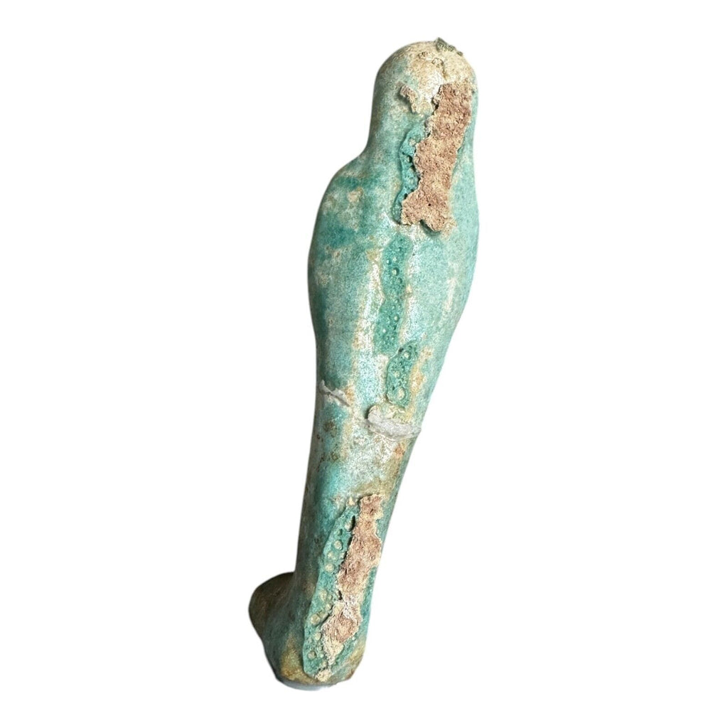 Ancient Egyptian Faience Ushabti Shabti Figure – Glazed Burial Artifact