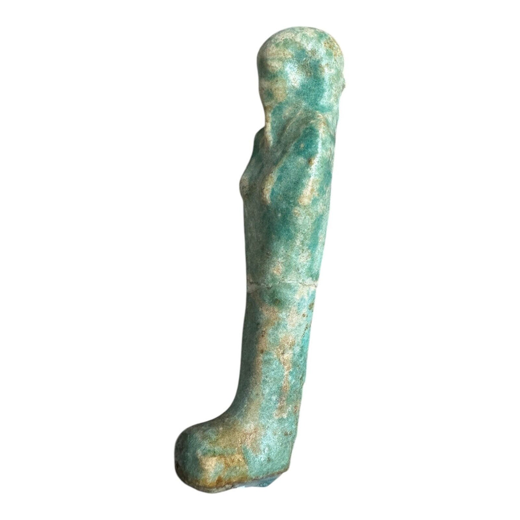Ancient Egyptian Faience Ushabti Shabti Figure – Glazed Burial Artifact