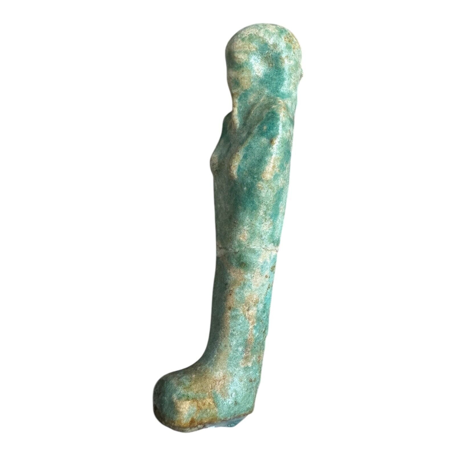 Ancient Egyptian Faience Ushabti Shabti Figure – Glazed Burial Artifact