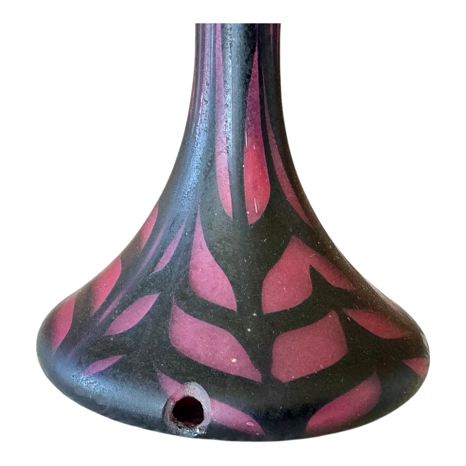 Vintage Murano Italy Handblown Purple Glass Murrine Lamp (Attr. Fratelli Toso)