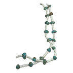Vintage Native American Double Strand Turquoise Heishi Beaded Necklace
