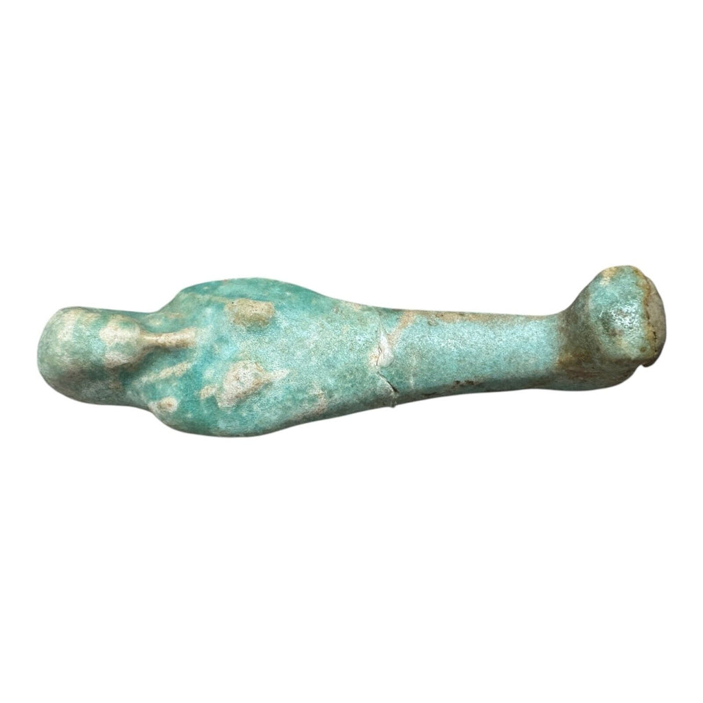 Ancient Egyptian Faience Ushabti Shabti Figure – Glazed Burial Artifact