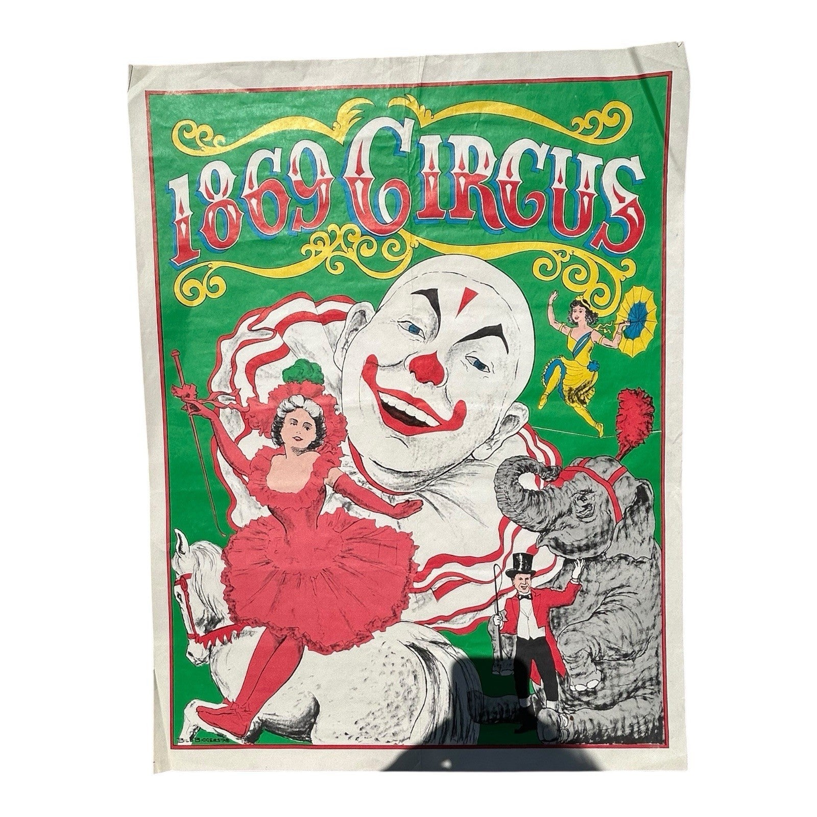 Vintage 1869 Circus Poster from San Diego Celebration in 1969
