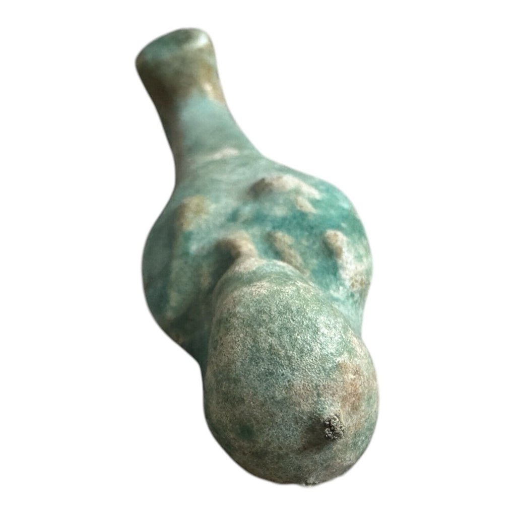 Ancient Egyptian Faience Ushabti Shabti Figure – Glazed Burial Artifact
