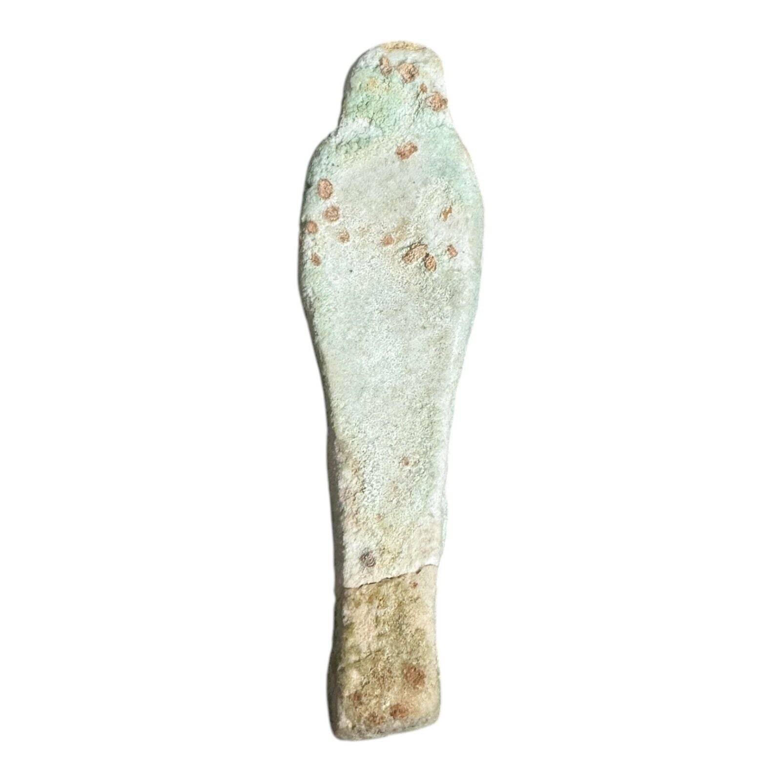 Ancient Egyptian Hand Carved Faience Glazed Collectible Stone Ushabti Figure
