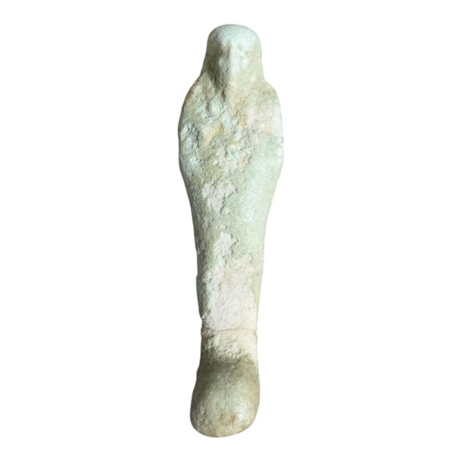 Ancient Egyptian Hand Carved Faience Glazed Collectible Stone Ushabti Figure