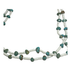 Vintage Native American Double Strand Turquoise Heishi Beaded Necklace
