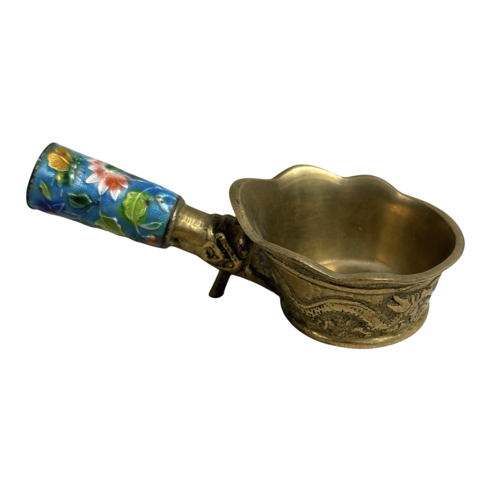 Antique Cloisonne Enamel Brass Silk Iron