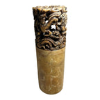 Antique Hand Carved Soapstone Chinese Dragon Chop Seal