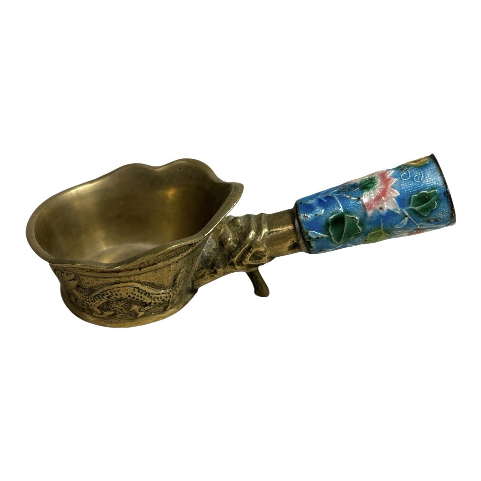 Antique Cloisonne Enamel Brass Silk Iron