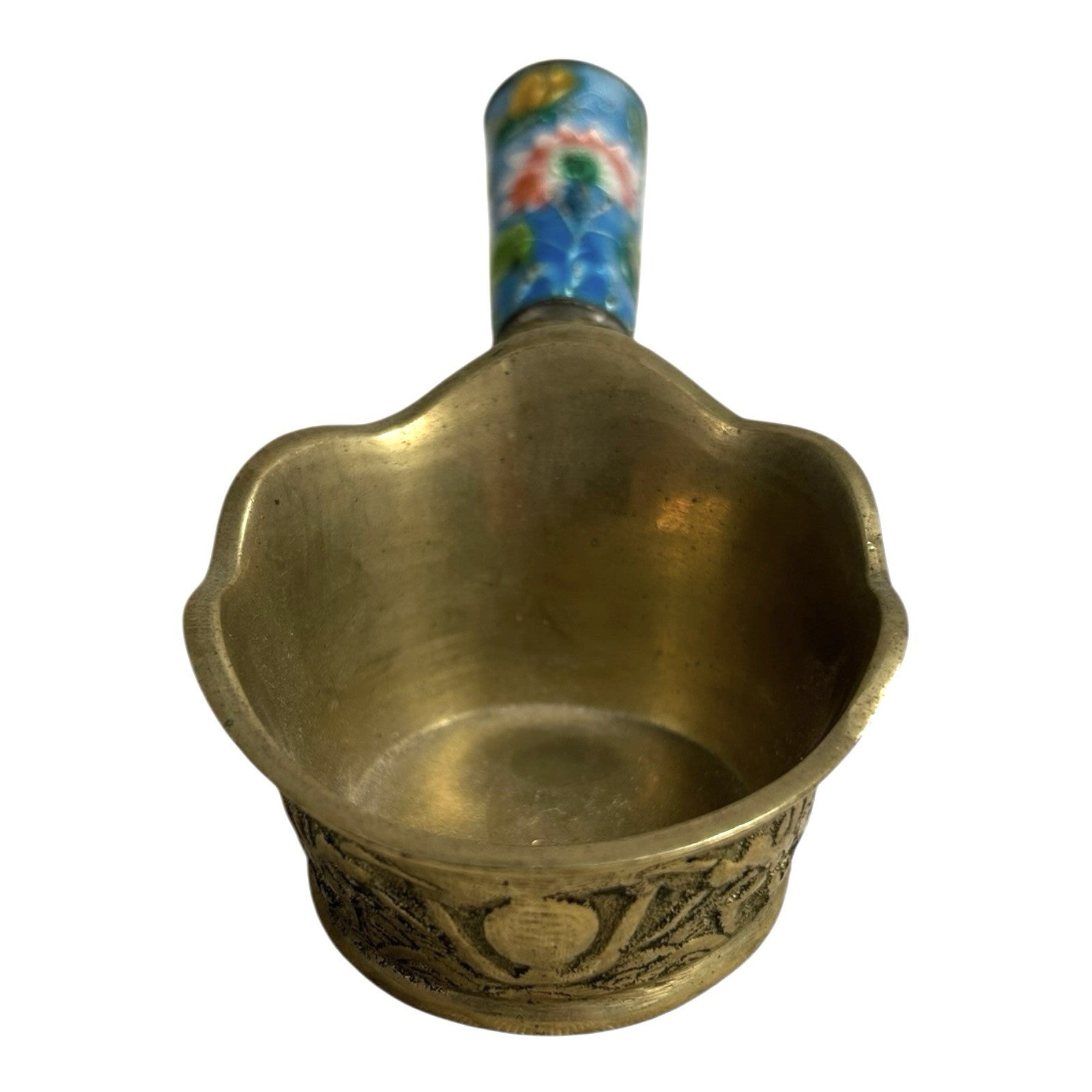 Antique Cloisonne Enamel Brass Silk Iron