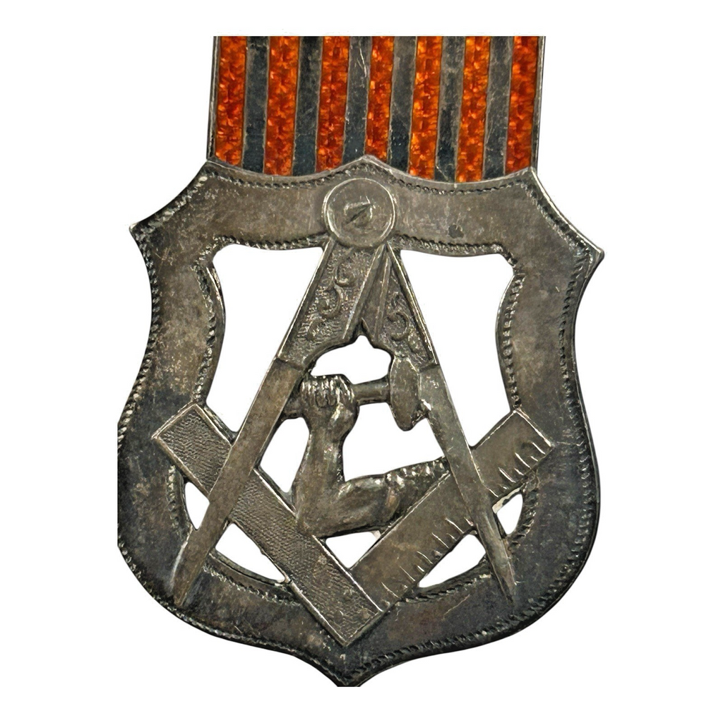 Antique Masonic Jr. Order United American Mechanics Sterling Silver Badge Medal