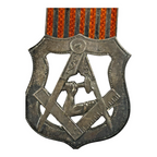 Antique Masonic Jr. Order United American Mechanics Sterling Silver Badge Medal