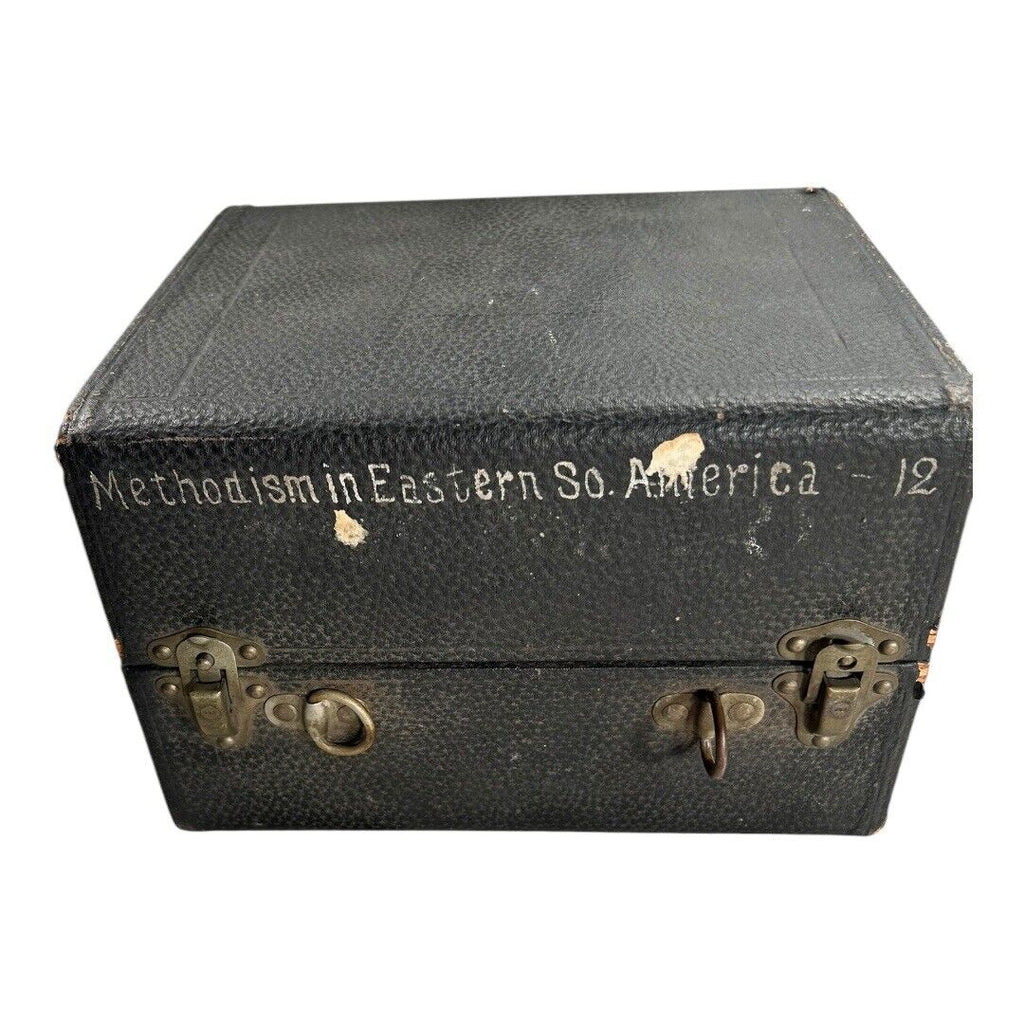 Antique Methodist Missionary Magic Lantern Biblical Slides with Case