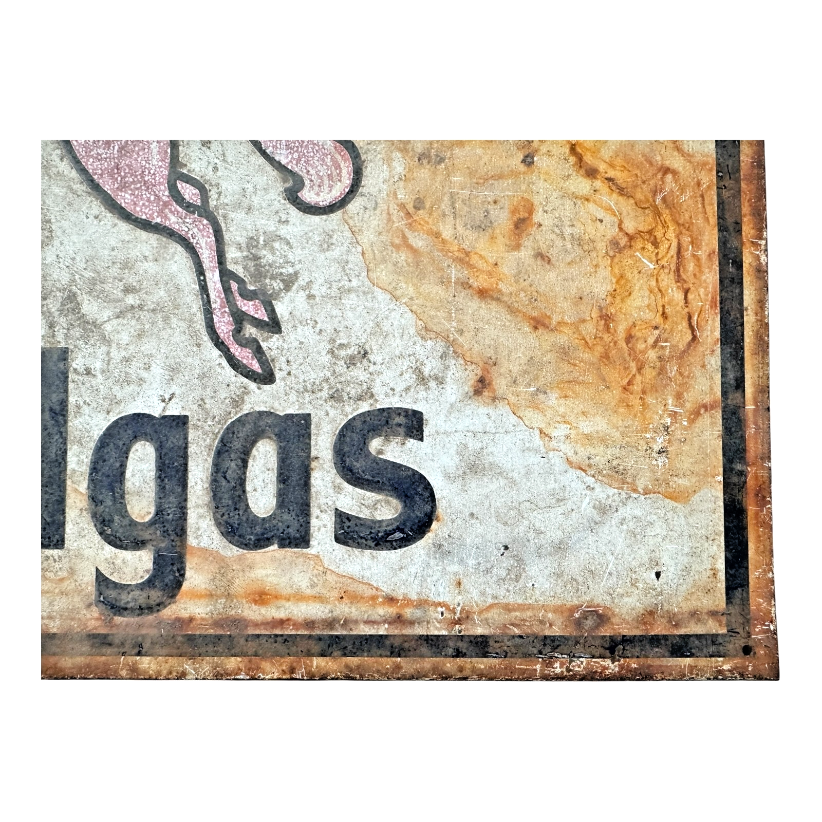 Antique Original Mobilgas Pegasus Gasoline Advertising Trade Sign