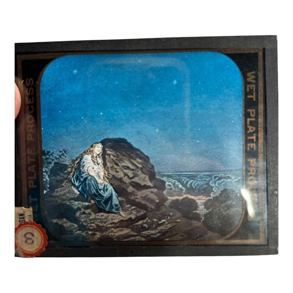 Antique Methodist Missionary Magic Lantern Biblical Slides with Case