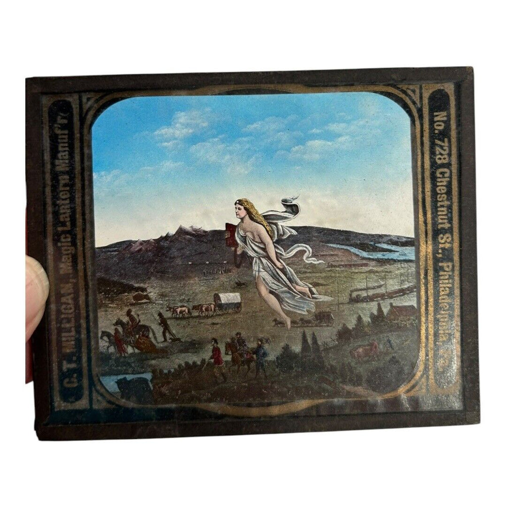 Antique Methodist Missionary Magic Lantern Biblical Slides with Case