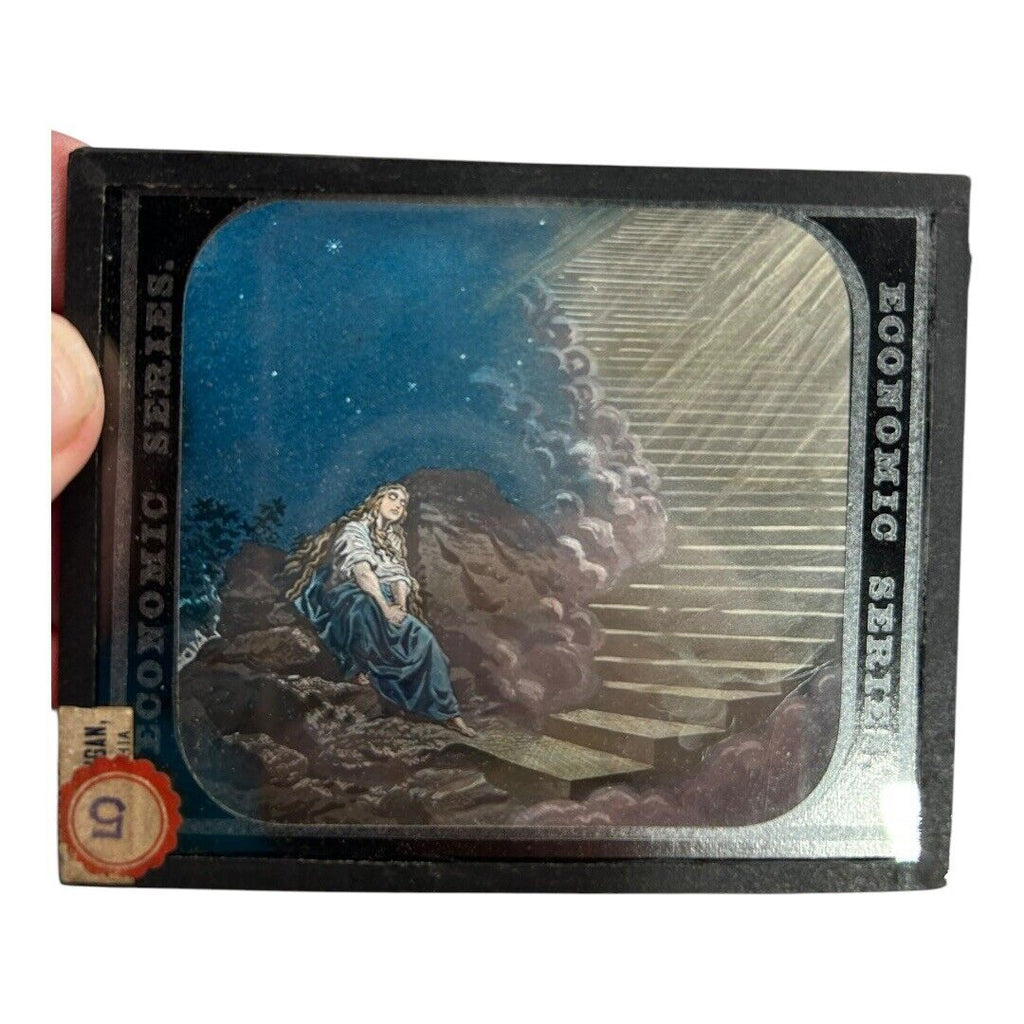 Antique Methodist Missionary Magic Lantern Biblical Slides with Case