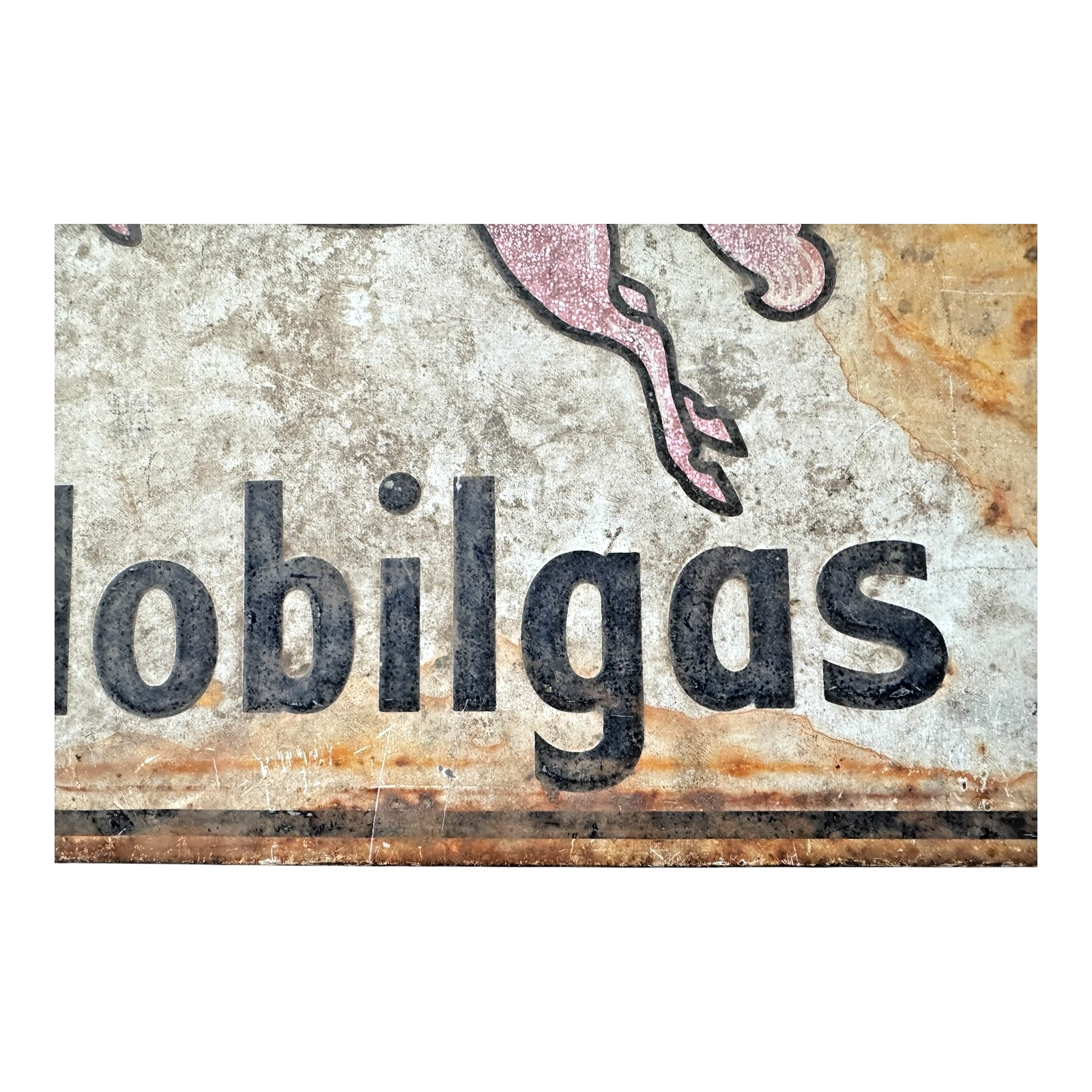 Antique Original Mobilgas Pegasus Gasoline Advertising Trade Sign