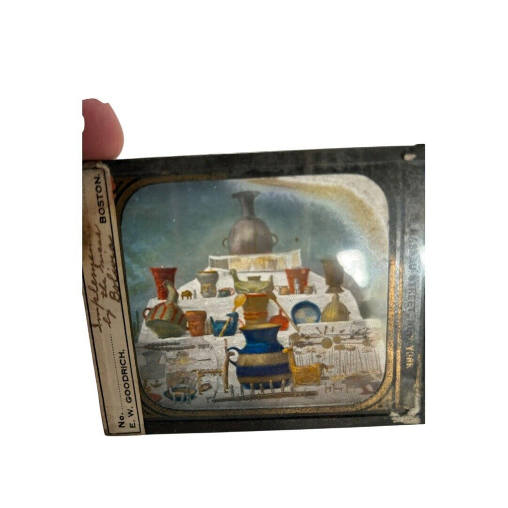 Antique Methodist Missionary Magic Lantern Biblical Slides with Case