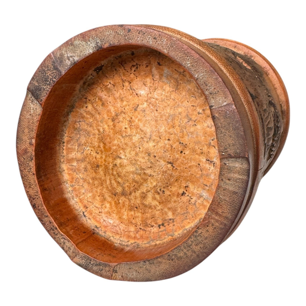 Antique Chinese Bamboo Carved Bitong Brush Pot