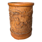 Antique Chinese Bamboo Carved Bitong Brush Pot