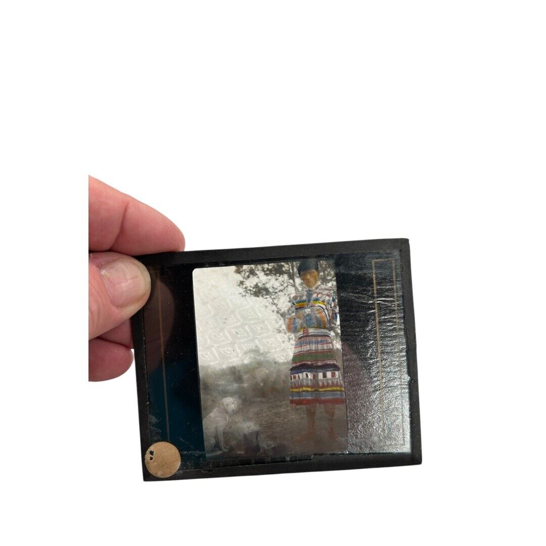 Antique Methodist Missionary Magic Lantern Biblical Slides with Case