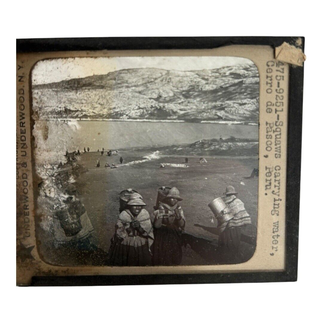 Antique Methodist Missionary Magic Lantern Biblical Slides with Case