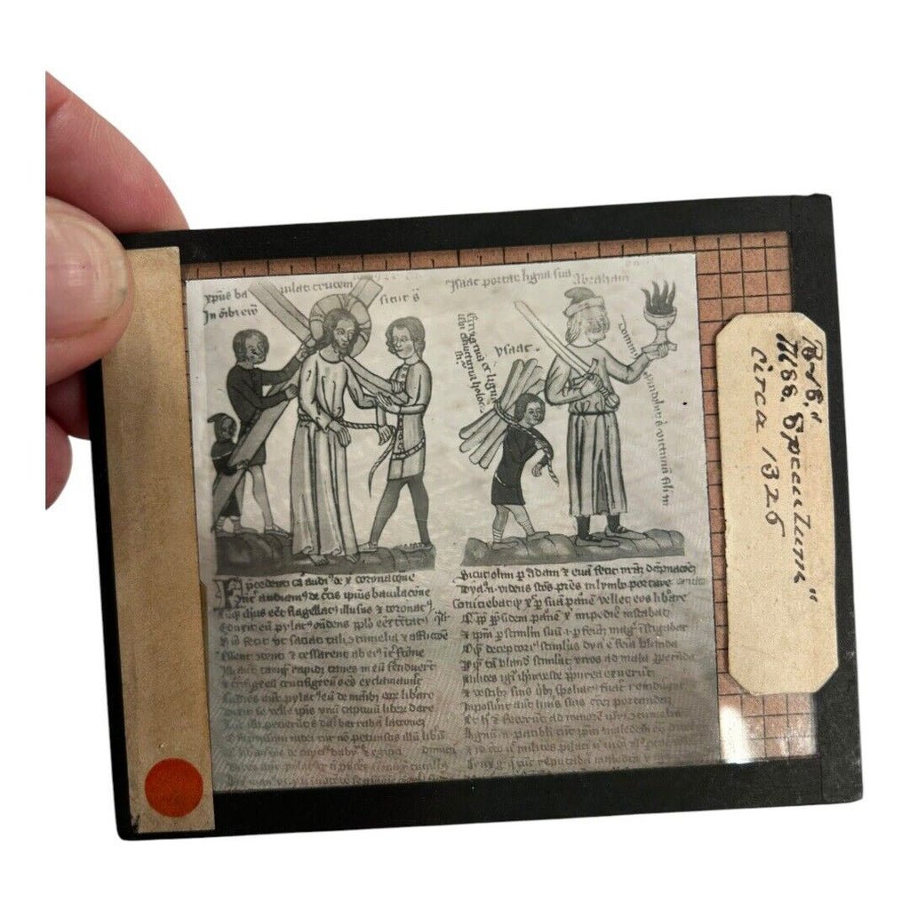 Antique Methodist Missionary Magic Lantern Biblical Slides with Case