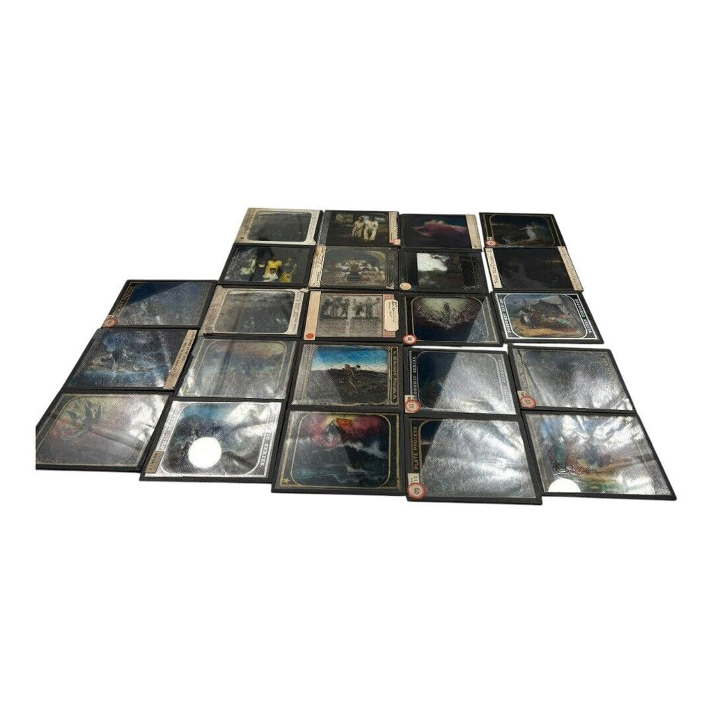 Antique Methodist Missionary Magic Lantern Biblical Slides with Case