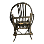 Antique Rustic Adirondack Twig Miniature Folk Art Rocking Chair