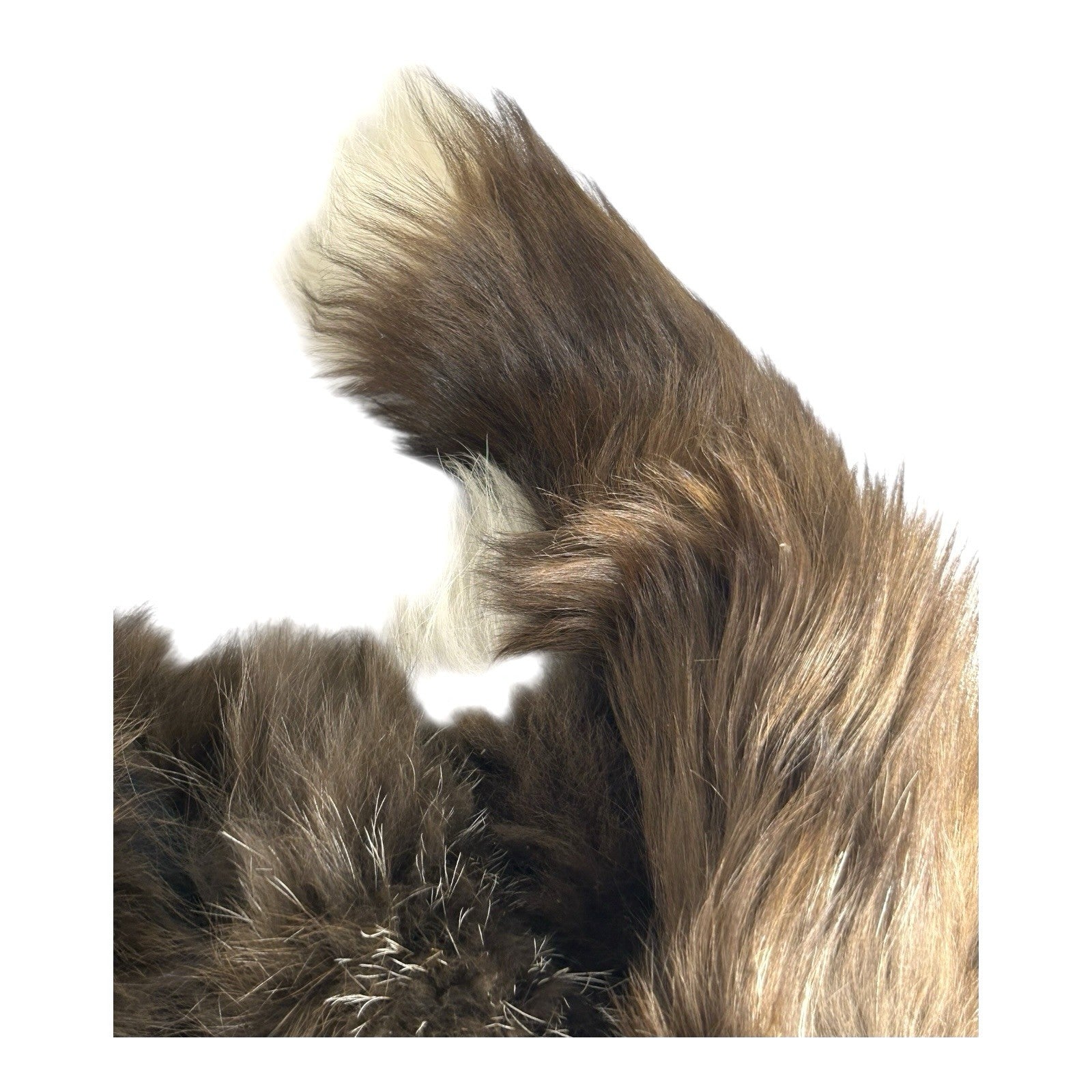 Vintage 1930's Full Mink Fur 2 Pelt Stole Scarf with Heads, Tails & Feet
