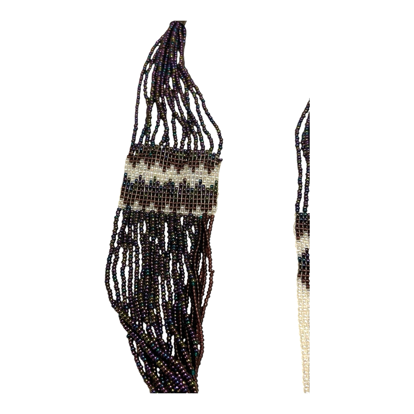 Vintage Southwestern Native American Beaded Necklace - Dancer Pattern