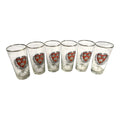 Vintage Veritas Harvard High Ball Beer Glasses - Set of 6