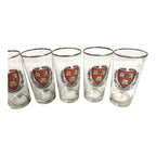 Vintage Veritas Harvard High Ball Beer Glasses - Set of 6