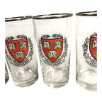 Vintage Veritas Harvard High Ball Beer Glasses - Set of 6