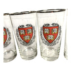 Vintage Veritas Harvard High Ball Beer Glasses - Set of 6