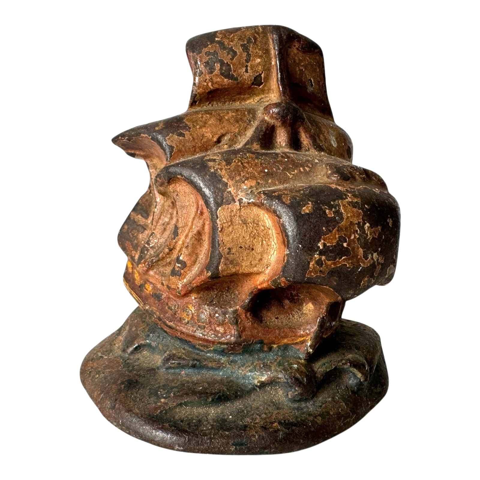 Antique Cast Iron Sailing Ship Doorstop or Bookend – Nautical Decor