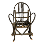 Antique Rustic Adirondack Twig Miniature Folk Art Rocking Chair