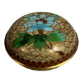 Antique Chinese Cloisonne Floral Jewelry or Pill Box