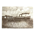 Antique Wedgwood 1912 Calendar Advertising Tile Cunard Line Boston
