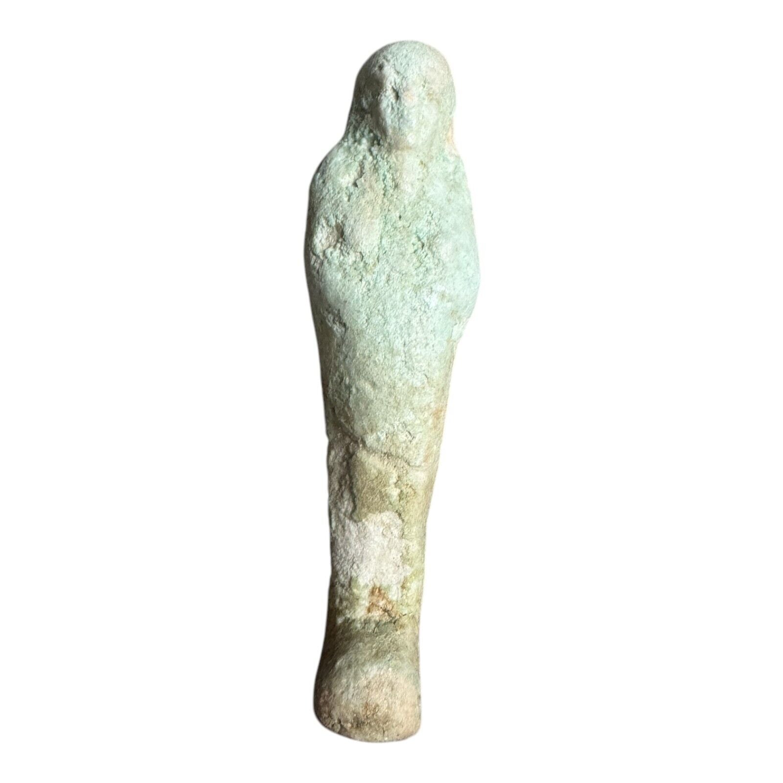 Ancient Egyptian Faience Ushabti Shabti Figure – Glazed Burial Artifact