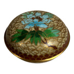 Antique Chinese Cloisonne Floral Jewelry or Pill Box