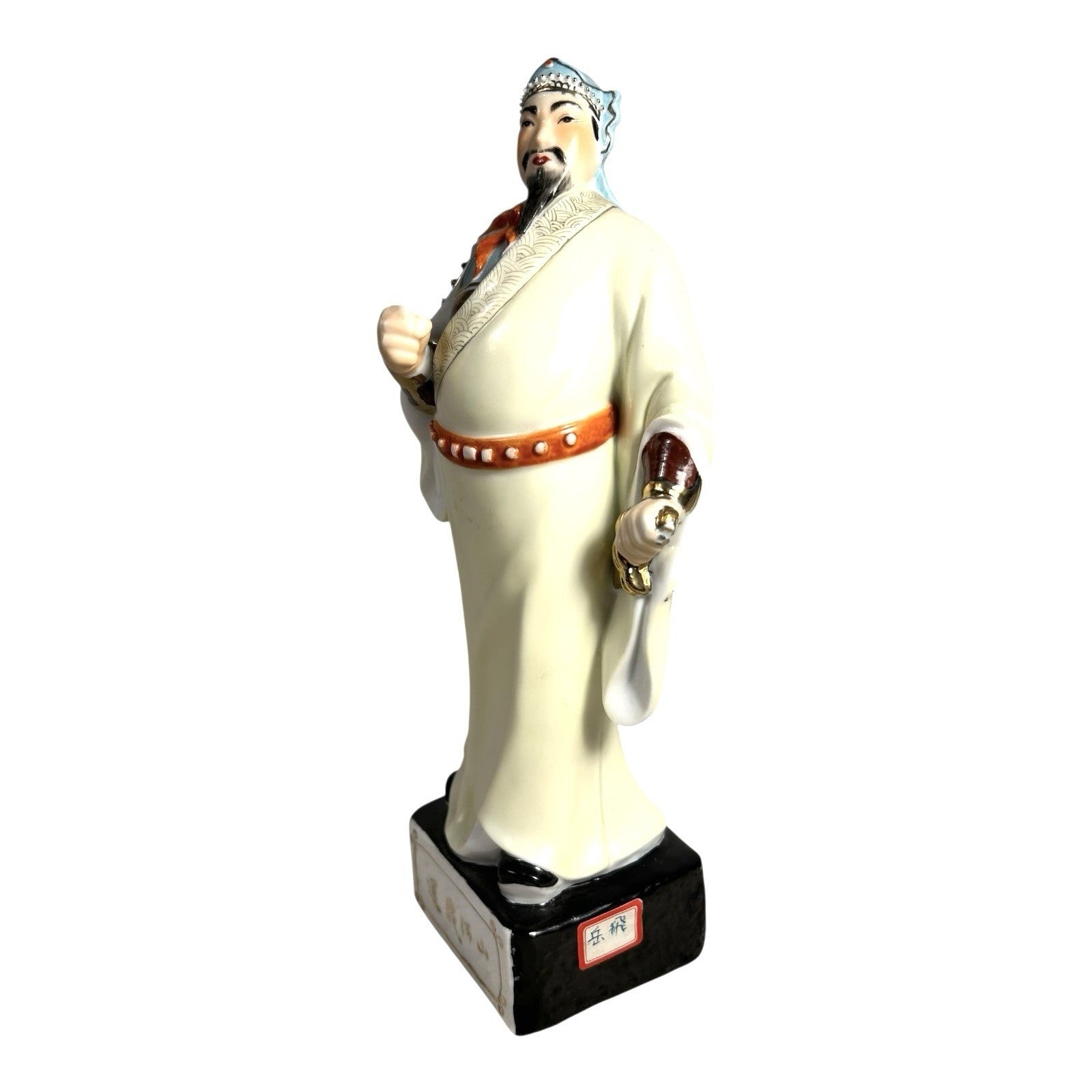 Antique Chinese Gold Gilt Ceramic Figure of General Guan Yu Guan Gong