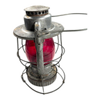 Vintage N.Y. C.S.  Dietz Vesta Railroad Lantern with Red Globe Dietz New York US