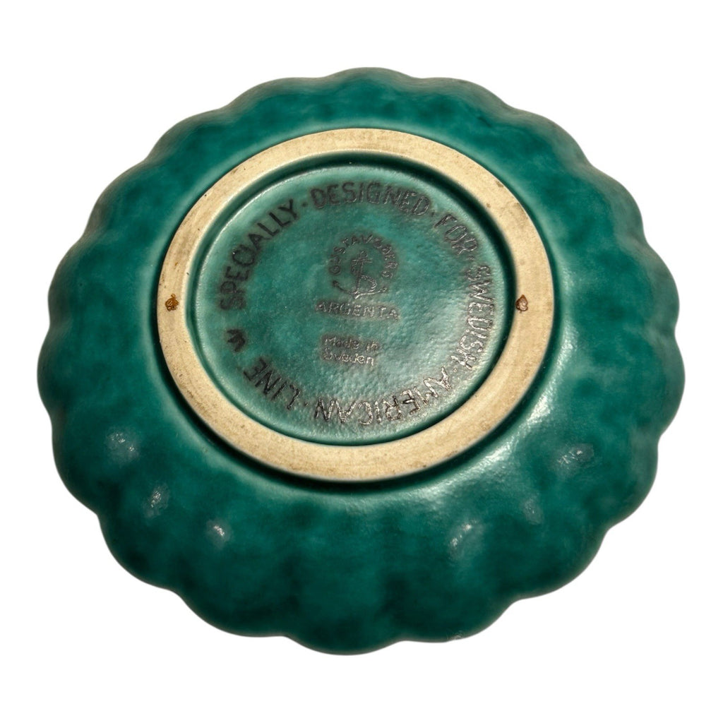 Vintage Gustavsberg Argenta Pottery Dish - Swedish American Line