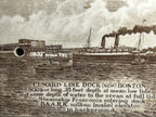 Antique Wedgwood 1912 Calendar Advertising Tile Cunard Line Boston