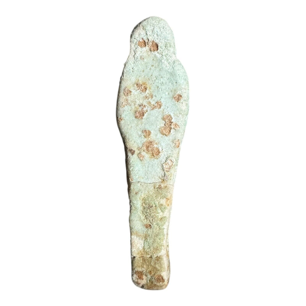 Ancient Egyptian Faience Ushabti Shabti Figure – Glazed Burial Artifact