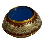 Antique Chinese Cloisonne Floral Jewelry or Pill Box